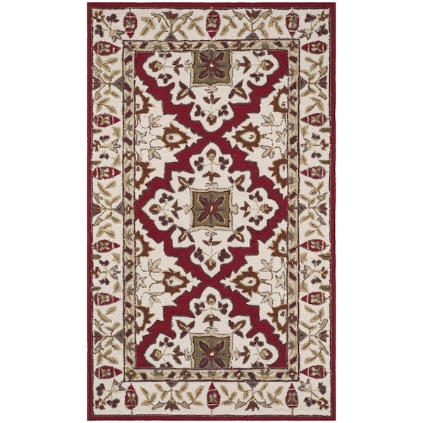 Safavieh Easy Care Hand Hooked Rectangle RugIvory & Ivory 3 x 5 ft. EZC721A-3 - main